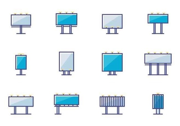 Billboard Icons - vector gratuit #388005